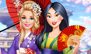 Игра для девочек: Барби в гостях у Мулан в Китае