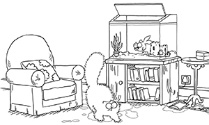Мультфильм: Кот Саймона и аквариум
