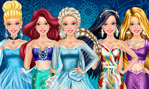 Игра для девочек: Барби современная Дисней Принцесса