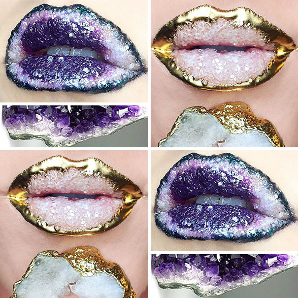 Кристальные губы - волшебный фэшн макияж