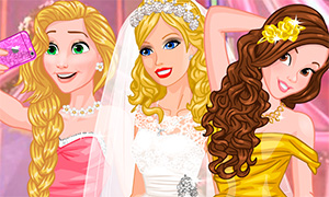 Игра: Свадебное селфи Дисней Принцесс на свадьбе Барби