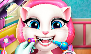 Игра: Зубной врач для кошки Анжелы