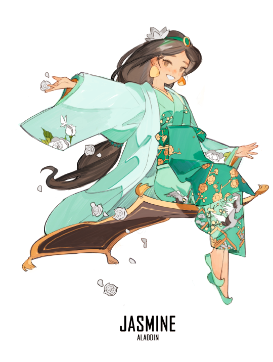 Дисней Принцессы в кимоно