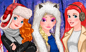 Игра для девочек: Зимняя фото сессия Дисней Принцесс