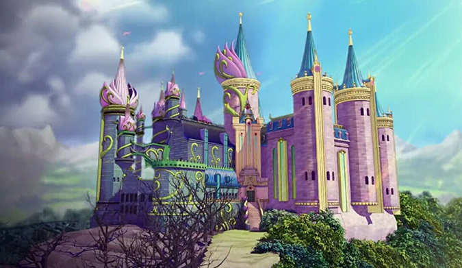 Замки в мультфильме "Королевская Академия"
