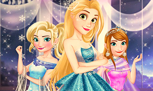 Игра для девочек: Снежный зимний бал Дисней Принцесс