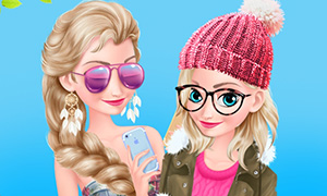Игра для девочек: Одежда Эльзы для зимы и лета