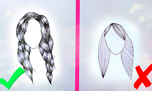 Как нарисовать волосы: Основные ошибки при рисовании волос