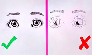 Как рисовать глаза: Основные ошибки и как их избежать