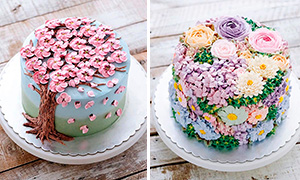 "Цветущие" тортики