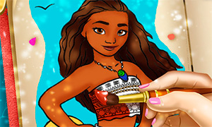 Игра для девочек: Моана - онлайн раскраски
