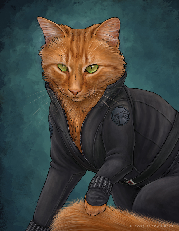 Кошка Черная Вдова - супер герои Марвел