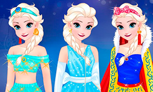 Игра Холодное Сердце: Сказочные наряды Эльзы в стиле Дисней Принцесс