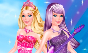 Игра для девочек: Барби принцесса и поп звезда