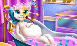 Игра: Спа для беременной кошки Анжелы