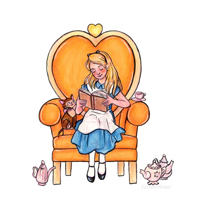 Алиса читает