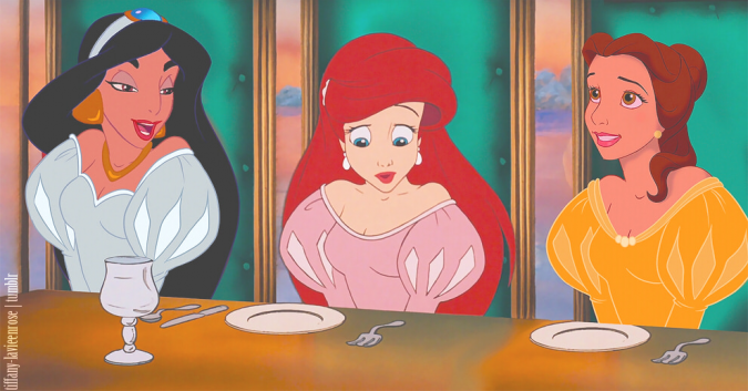 Три принцессы в платье Ариэль