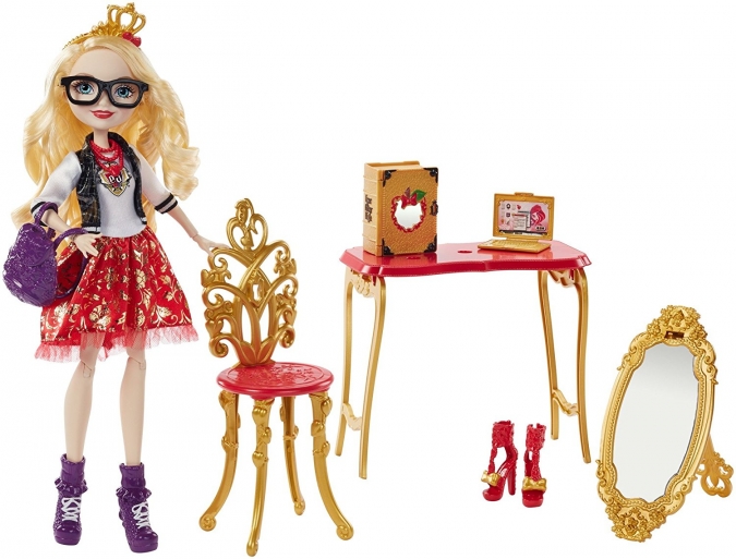 Новая кукла Эппл Вайт: Ever After High Back-To-School Room to Study