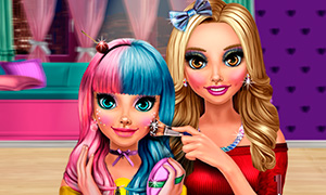 Игра для девочек: Милый "конфетный" макияж двух подруг