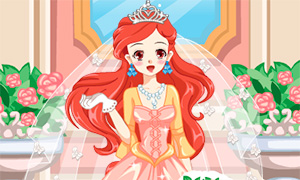 Игра для девочек: Свадьба принцессы Ариэль в аниме стиле