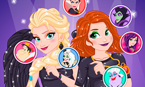 Игра для девочек: Эльза и Анна и стиль злодеек