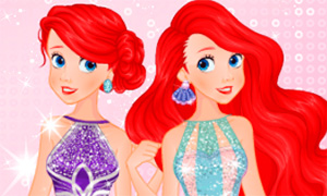 Игра для девочек: Ариэль и дизайн платья модели "русалка"