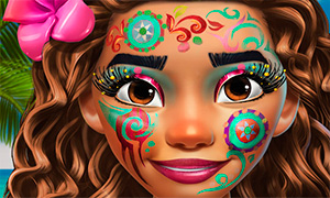 Игра: Экзотичный макияж для Моаны