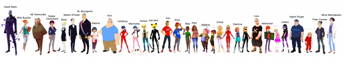 Леди Баг и Супер Кот все персонажи на одной картинке