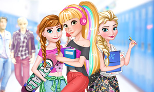 Игра Дисней Принцессы: Эльза, Анна и Рапунцель возвращаются в школу