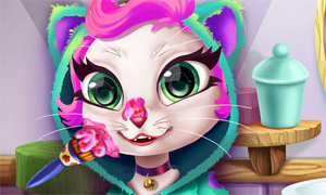 Игра: Реалистичный макияж для кошки Анжелы