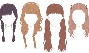 Рисование: Примеры причесок на разную длину волос