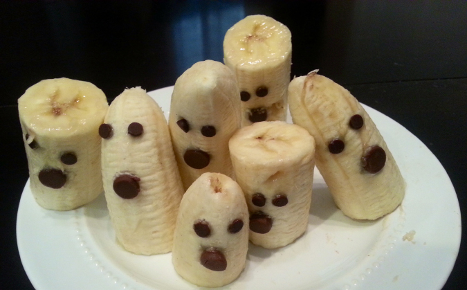 Рецепты на Хэллоуин бананы привидения