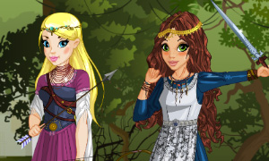 Игра: Одевалка средневековых подруг воительниц