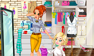 Игра для девочек: Одевалка двух подруг - дизайнера и её модели