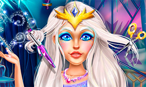 Игра для девочек: Реалистичная парикмахерская для Снежной Королевы