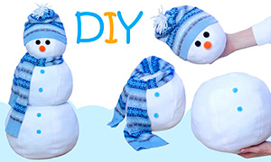 Новогодние поделки: Как сделать разборную игрушку снеговика своими руками