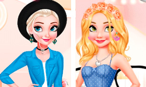 Игра для девочек: Модная битва Эльзы и Рапунцель