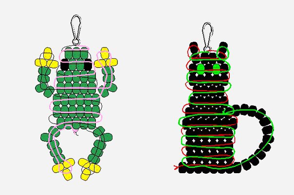 Бисероплетение простые схемы плетения фигурок и брелков