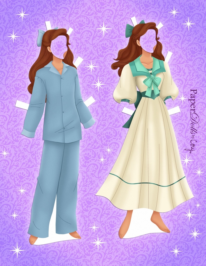 Бумажная кукла принцесса Анастасия с нарядами