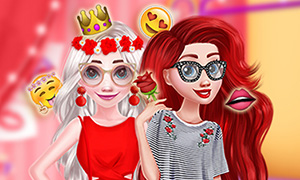 Игра: Эльза и Ариэль ищут наряды на день Святого Валентина