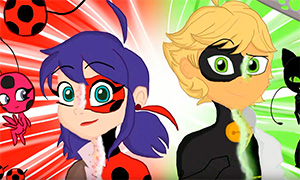 Заставка к мультсериалу Леди Баг и Супер Кот, нарисованная в стиле вэбизодов