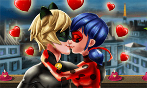 Игра: Леди Баг и Супер Кот - поцелуи на крыше в Париже