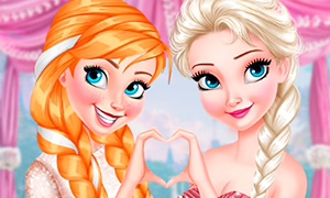 Игра: Эльза и Анна подружки невесты в блестящих нарядах