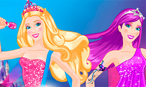 Игра для девочек: Барби принцесса и поп звезда