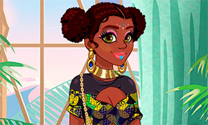 Игра для девочек: Одевалка в африканских мотивах