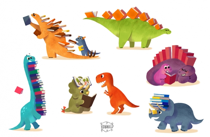 Книги и динозавры картинки