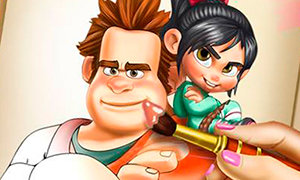 Игра: Онлайн раскраска с героями мультфильма "Ральф"