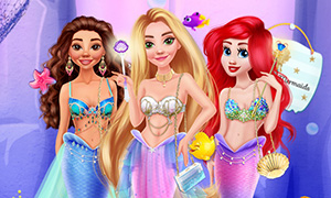 Игра: Подводные приключения Дисней Принцессы или русалочки Ариэль, Рапунцель и Моана