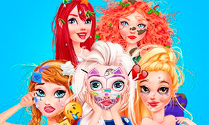 Игра: Поправь макияж 5 принцессам Дисней