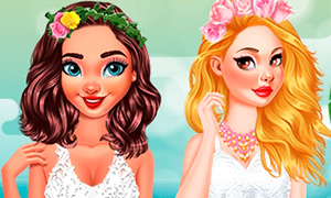 Игра для девочек: Дисней Принцессы Моана, Аврора и свадьба на тропическом побережье